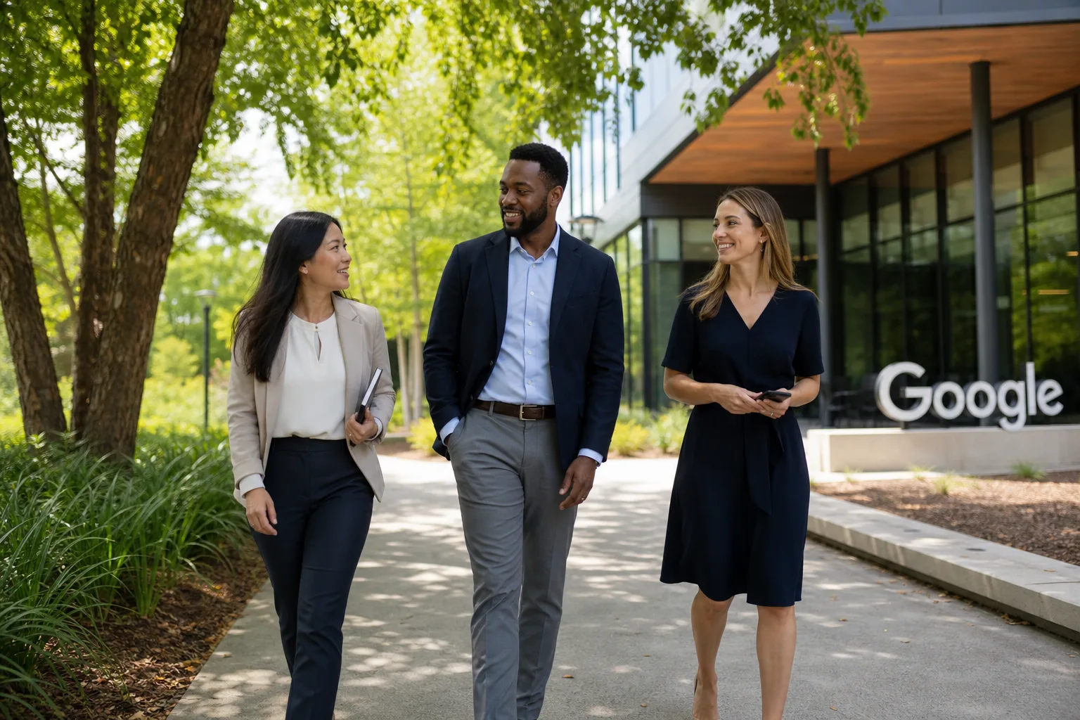 Campus walk representing digital transformation collaboration